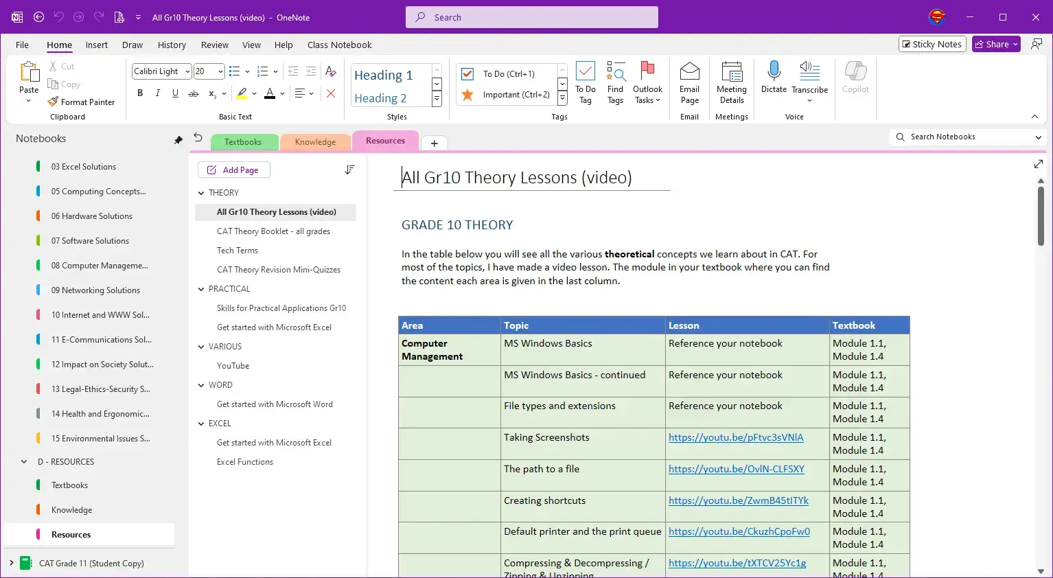 CAT Digital Notebook for Grade 10 Students - Image 2